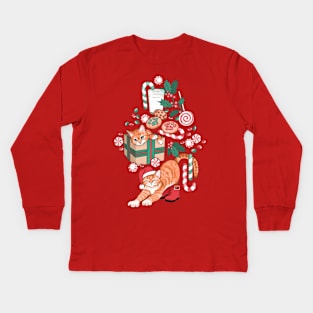 Meow-y Christmas Kids Long Sleeve T-Shirt